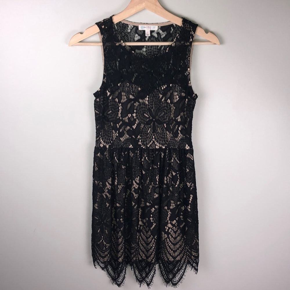 NWOT Love, Fire Black Lace Sleeveless Dress